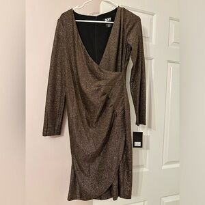Brand new with tags Michael Kors Bronze Gold Copper Dress Long Sleeved